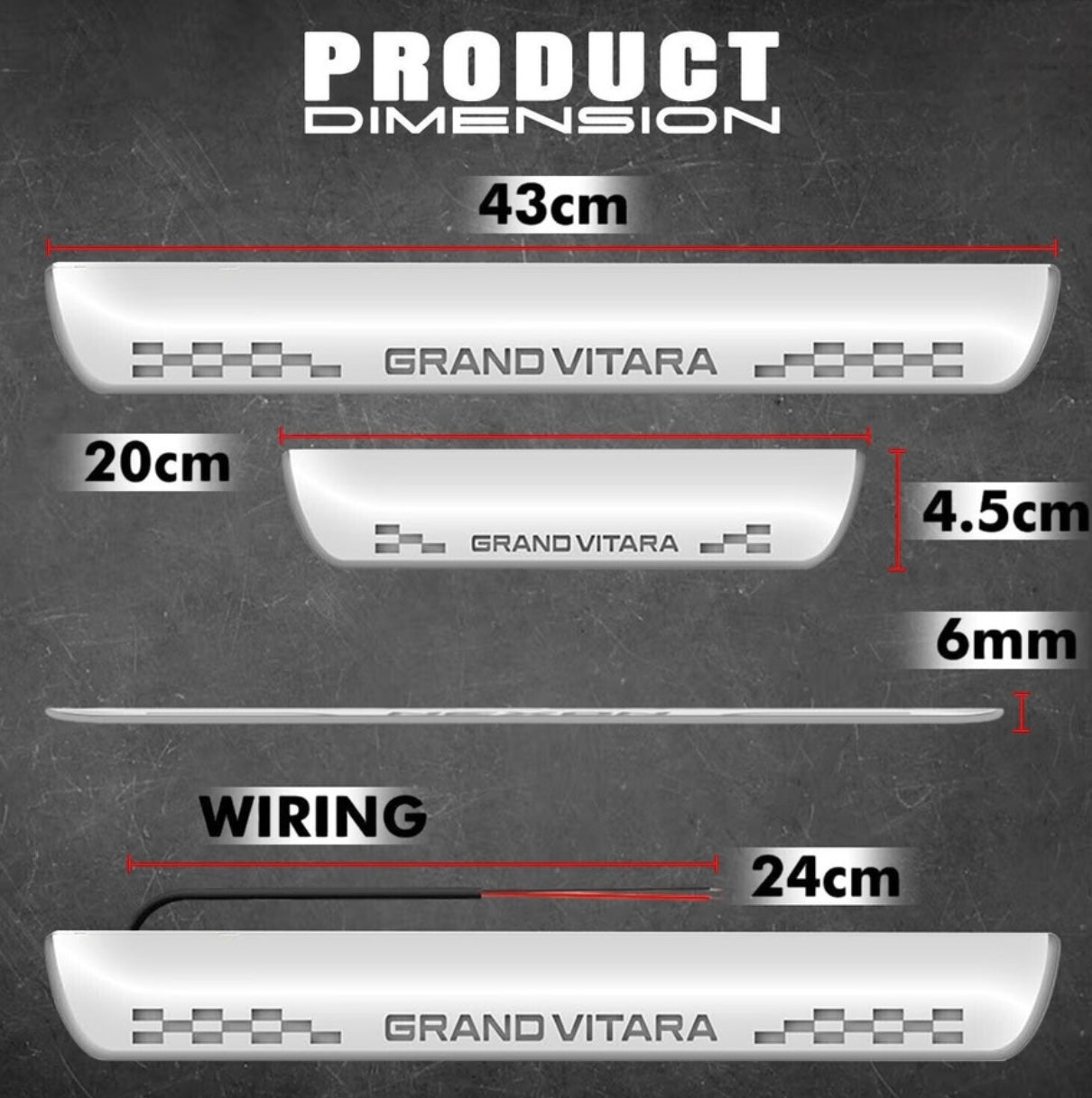 Genfrid Car Door Foot Step Led Sill Plate, Door Sill Plate For Mahindra XUV 3XO
