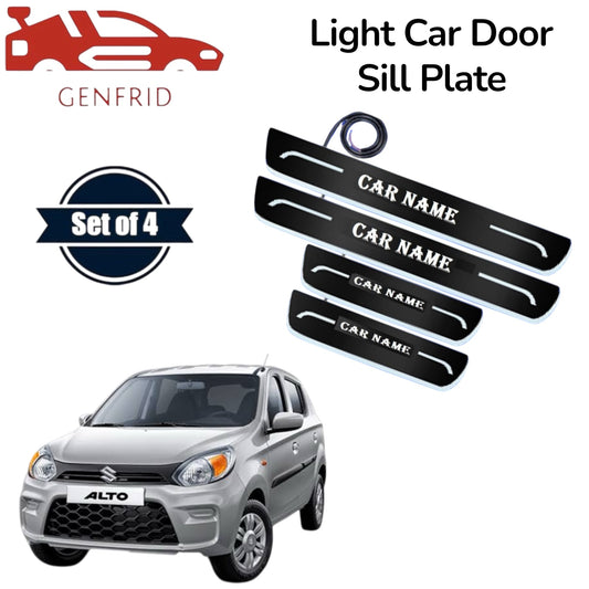 Genfrid Car Door Foot Step Led Sill Plate, Door Sill Plate For Maruti Alto 800