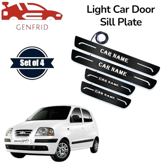 Genfrid Car Door Foot Step Led Sill Plate, Door Sill Plate For Hyundai Santro Xing