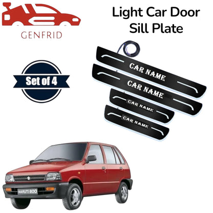 Genfrid Car Door Foot Step Led Sill Plate, Door Sill Plate For Maruti 800
