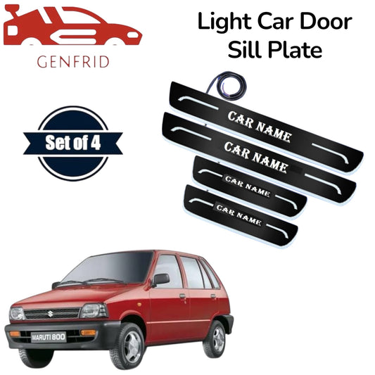 Genfrid Car Door Foot Step Led Sill Plate, Door Sill Plate For Maruti 800
