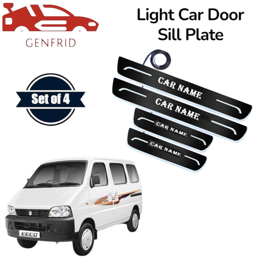 Genfrid Car Door Foot Step Led Sill Plate, Door Sill Plate For Maruti Eeco