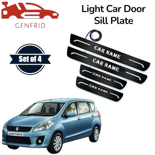 Genfrid Car Door Foot Step Led Sill Plate, Door Sill Plate For Maruti Ertiga