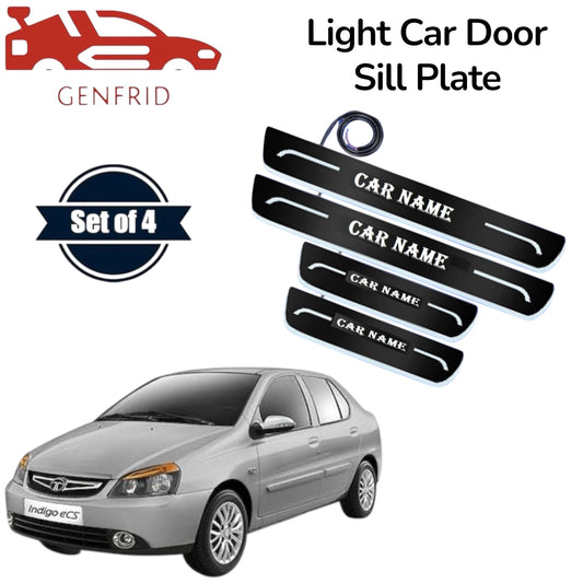 Genfrid Car Door Foot Step Led Sill Plate, Door Sill Plate For Tata Indigo
