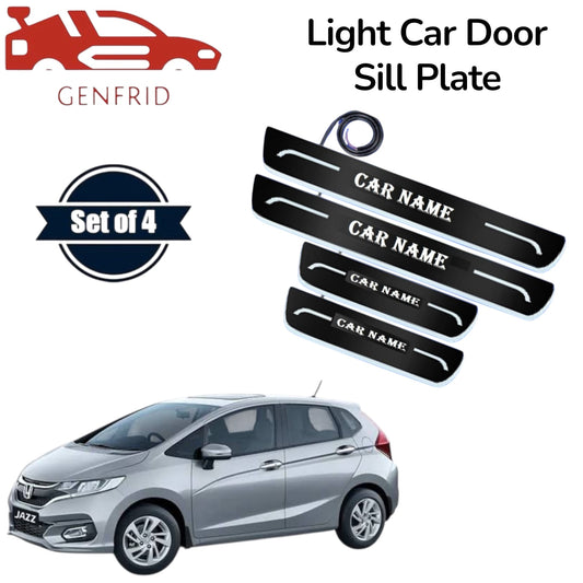Genfrid Car Door Foot Step Led Sill Plate, Door Sill Plate For Honda New Jazz