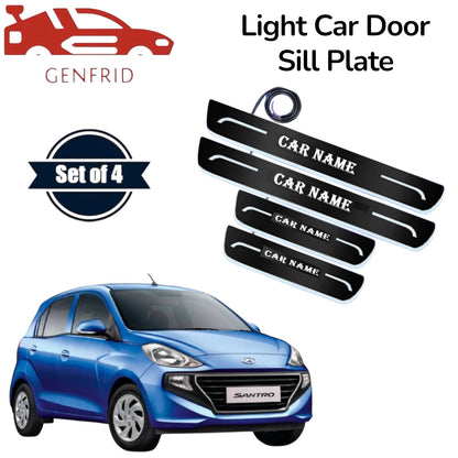 Genfrid Car Door Foot Step Led Sill Plate, Door Sill Plate For Hyundai Santro
