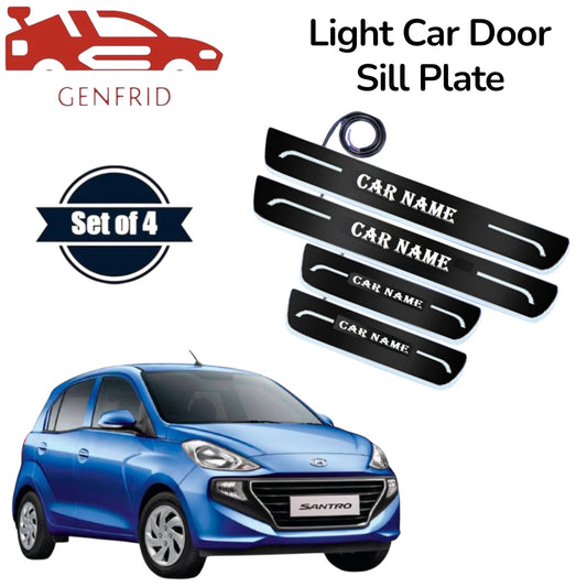 Genfrid Car Door Foot Step Led Sill Plate, Door Sill Plate For Hyundai Santro