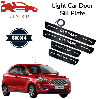 Genfrid Car Door Foot Step Led Sill Plate, Door Sill Plate For Ford Figo Fiesta