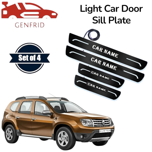 Genfrid Car Door Foot Step Led Sill Plate, Door Sill Plate For Renault Duster