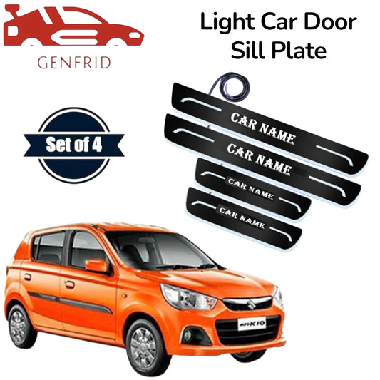 Genfrid Car Door Foot Step Led Sill Plate, Door Sill Plate For Maruti Alto K10
