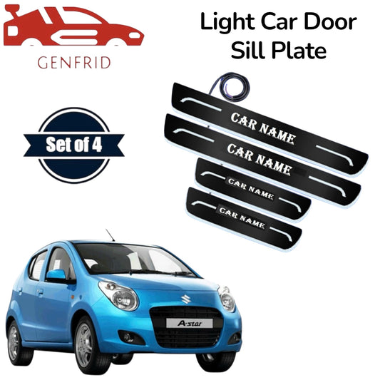 Genfrid Car Door Foot Step Led Sill Plate, Door Sill Plate For Maruti Astar