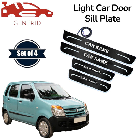 Genfrid Car Door Foot Step Led Sill Plate, Door Sill Plate For Maruti Wagonr 2006-9