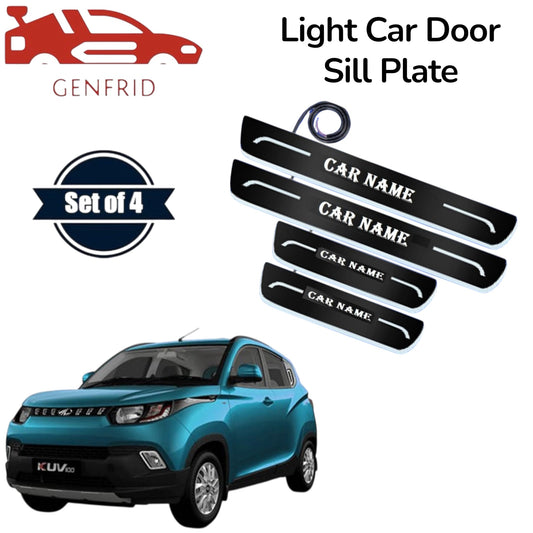 Genfrid Car Door Foot Step Led Sill Plate, Door Sill Plate For Mahindra KUV100
