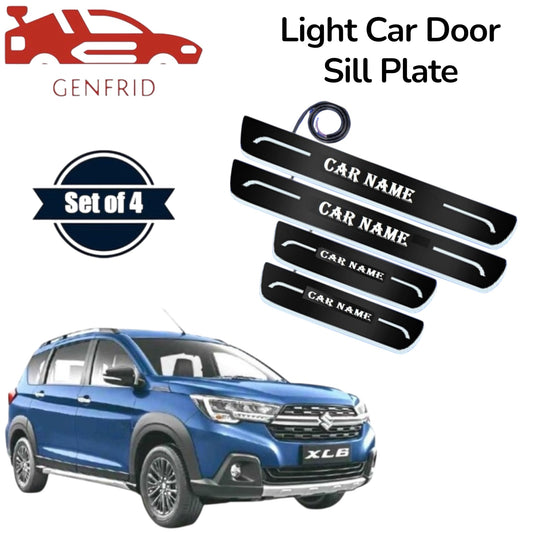 Genfrid Car Door Foot Step Led Sill Plate, Door Sill Plate For Maruti XL6