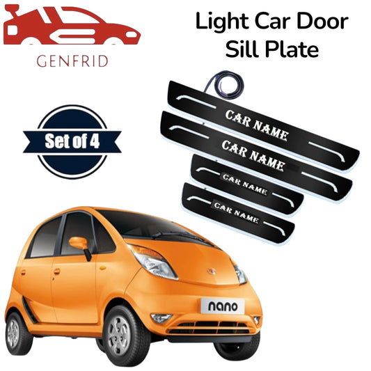 Genfrid Car Door Foot Step Led Sill Plate, Door Sill Plate For Tata Nano