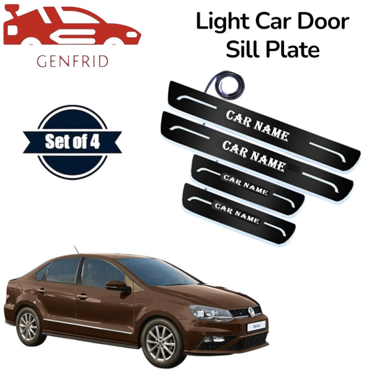 Genfrid Car Door Foot Step Led Sill Plate, Door Sill Plate For Volkswagen Vento