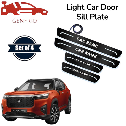 Genfrid Car Door Foot Step Led Sill Plate, Door Sill Plate For Honda Elevate