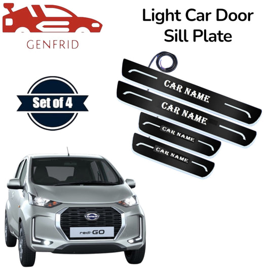 Genfrid Car Door Foot Step Led Sill Plate, Door Sill Plate For Datsun Redigo