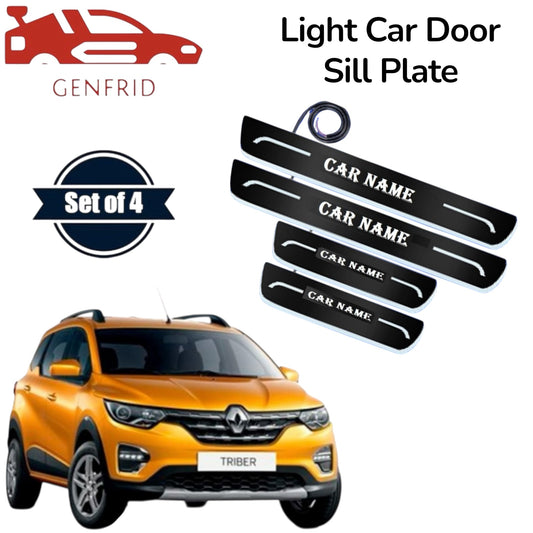 Genfrid Car Door Foot Step Led Sill Plate, Door Sill Plate For Renault Triber