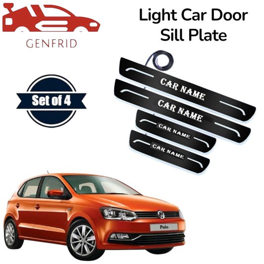 Genfrid Car Door Foot Step Led Sill Plate, Door Sill Plate For Volkswagen Polo