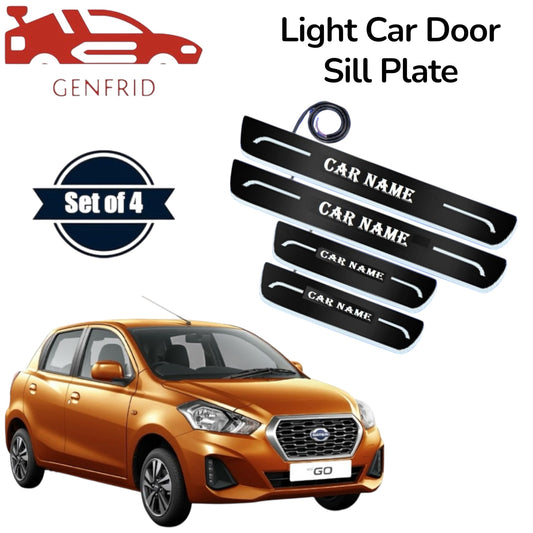 Genfrid Car Door Foot Step Led Sill Plate, Door Sill Plate For Datsun go