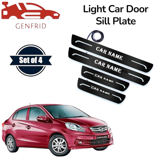 Genfrid Car Door Foot Step Led Sill Plate, Door Sill Plate For Honda Amaze