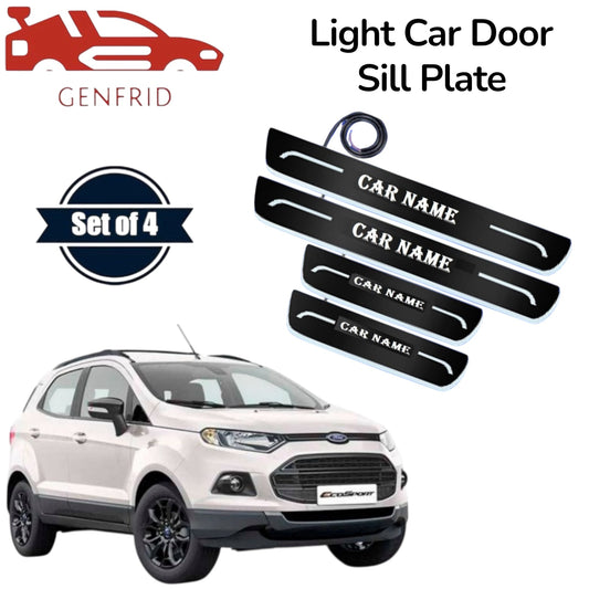 Genfrid Car Door Foot Step Led Sill Plate, Door Sill Plate For Ford Ecosport