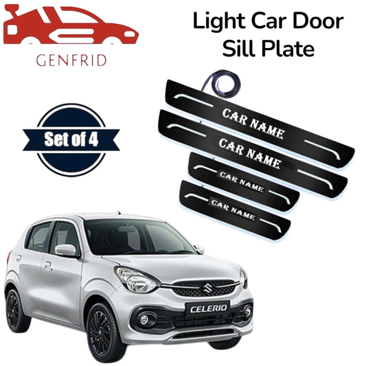 Genfrid Car Door Foot Step Led Sill Plate, Door Sill Plate For Maruti Celerio