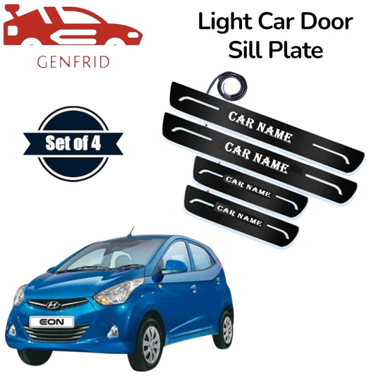 Genfrid Car Door Foot Step Led Sill Plate, Door Sill Plate For Hyundai Eon