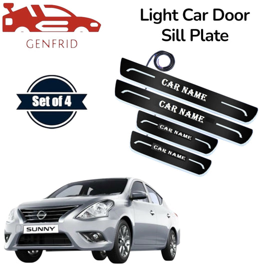 Genfrid Car Door Foot Step Led Sill Plate, Door Sill Plate For Nissan Sunny