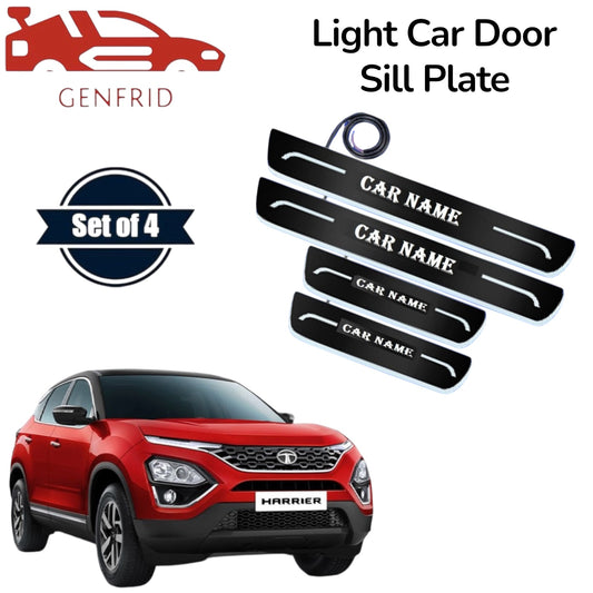 Genfrid Car Door Foot Step Led Sill Plate, Door Sill Plate For Tata Harrier