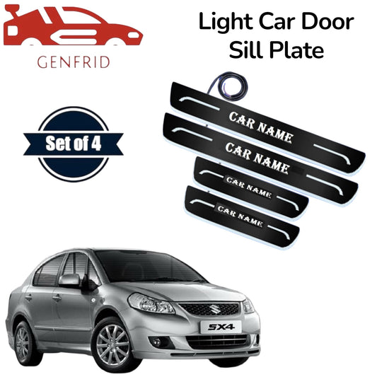 Genfrid Car Door Foot Step Led Sill Plate, Door Sill Plate For Maruti SX4