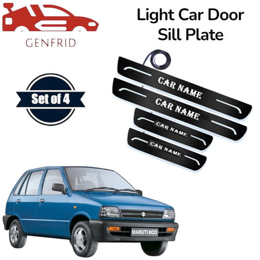 Genfrid Car Door Foot Step Led Sill Plate, Door Sill Plate For Maruti 800