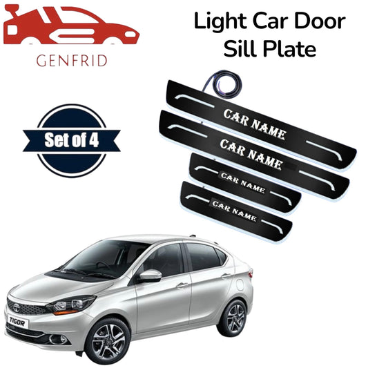 Genfrid Car Door Foot Step Led Sill Plate, Door Sill Plate For Tata Tigor