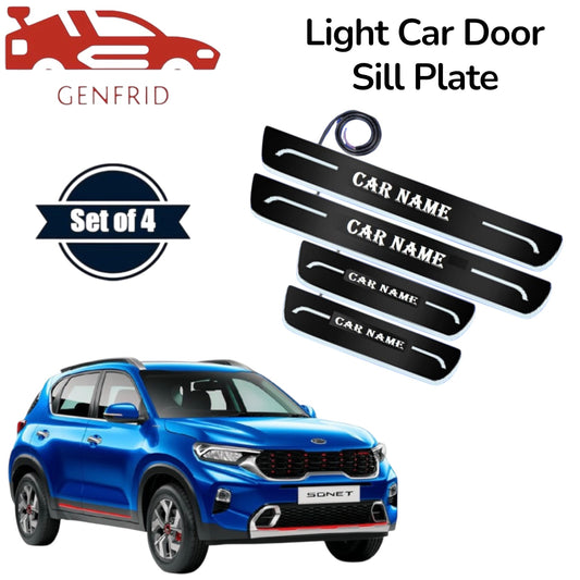Genfrid Car Door Foot Step Led Sill Plate, Door Sill Plate For Kia Sonet