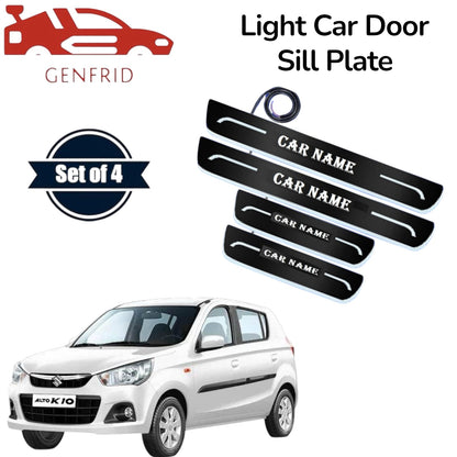 Genfrid Car Door Foot Step Led Sill Plate, Door Sill Plate For Maruti AltoK10