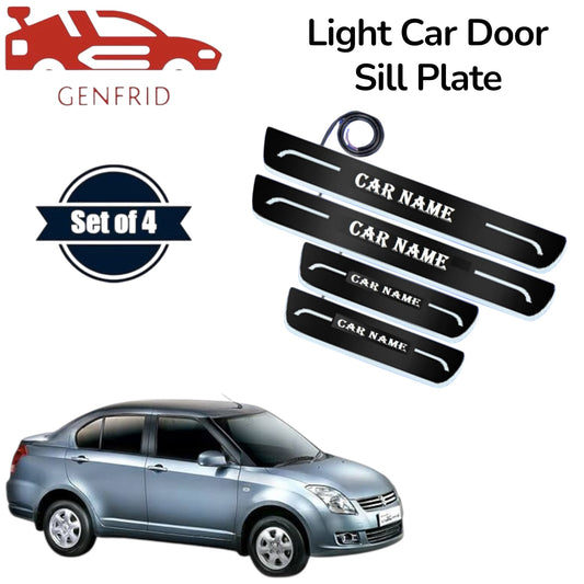 Genfrid Car Door Foot Step Led Sill Plate, Door Sill Plate For Maruti Swift Dzire