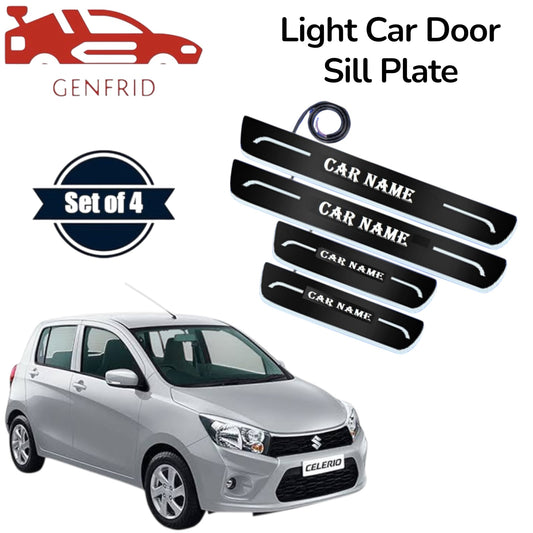 Genfrid Car Door Foot Step Led Sill Plate, Door Sill Plate For Maruti Celerio