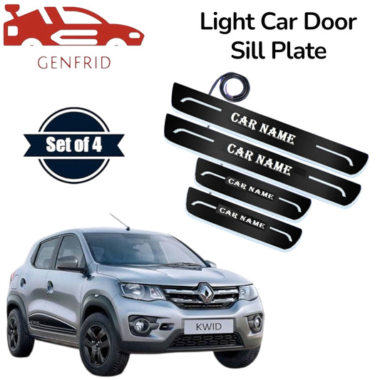 Genfrid Car Door Foot Step Led Sill Plate, Door Sill Plate For Renault Kwid