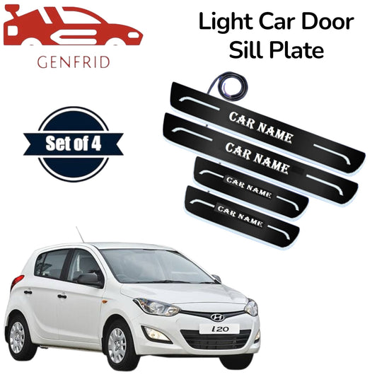 Genfrid Car Door Foot Step Led Sill Plate, Door Sill Plate For Hyundai I20
