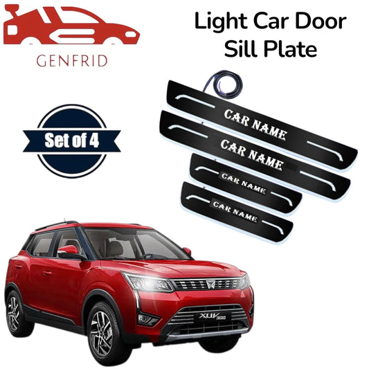 Genfrid Car Door Foot Step Led Sill Plate, Door Sill Plate For Mahindra XUV300