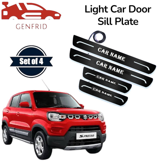 Genfrid Car Door Foot Step Led Sill Plate, Door Sill Plate For Maruti Spresso