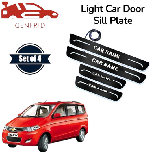 Genfrid Car Door Foot Step Led Sill Plate, Door Sill Plate For Chevrolet Enjoy