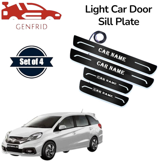 Genfrid Car Door Foot Step Led Sill Plate, Door Sill Plate For Honda Mobilio