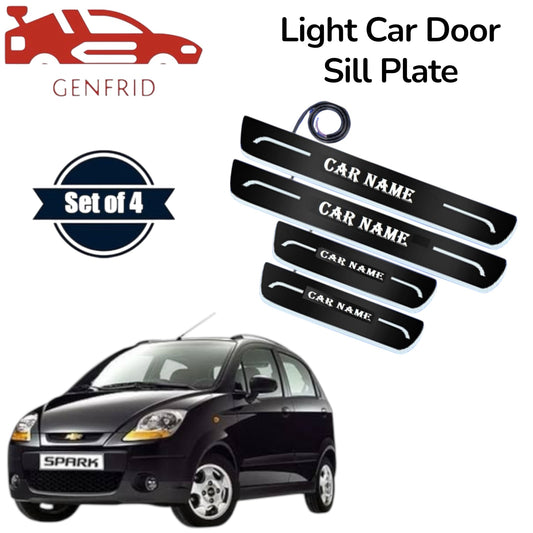 Genfrid Car Door Foot Step Led Sill Plate, Door Sill Plate For Chevrolet Spark