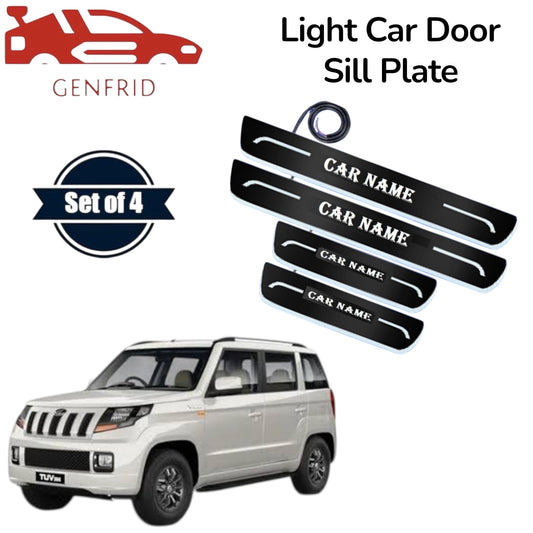Genfrid Car Door Foot Step Led Sill Plate, Door Sill Plate For Mahindra TUV300