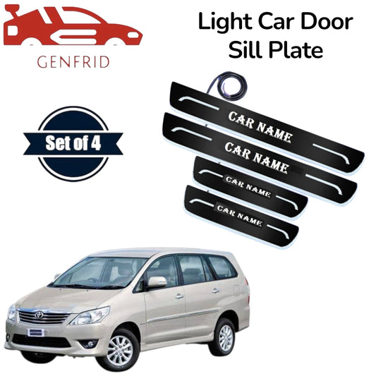 Genfrid Car Door Foot Step Led Sill Plate, Door Sill Plate For Toyota Innova