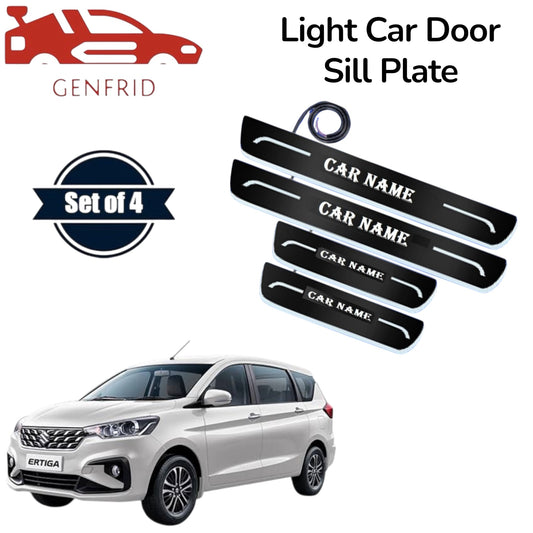 Genfrid Car Door Foot Step Led Sill Plate, Door Sill Plate For Maruti Ertiga