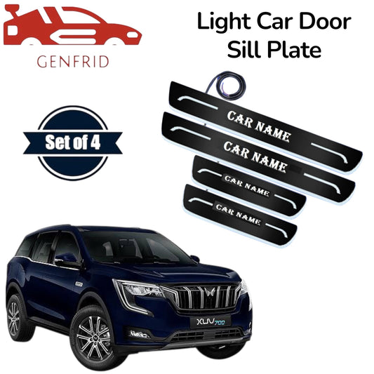 Genfrid Car Door Foot Step Led Sill Plate, Door Sill Plate For Mahindra XUV700