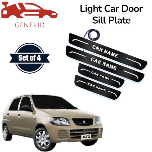 Genfrid Car Door Foot Step Led Sill Plate, Door Sill Plate For Maruti Alto